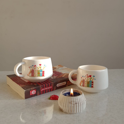 ماگ کتاب نقاشی آذر سرامیک